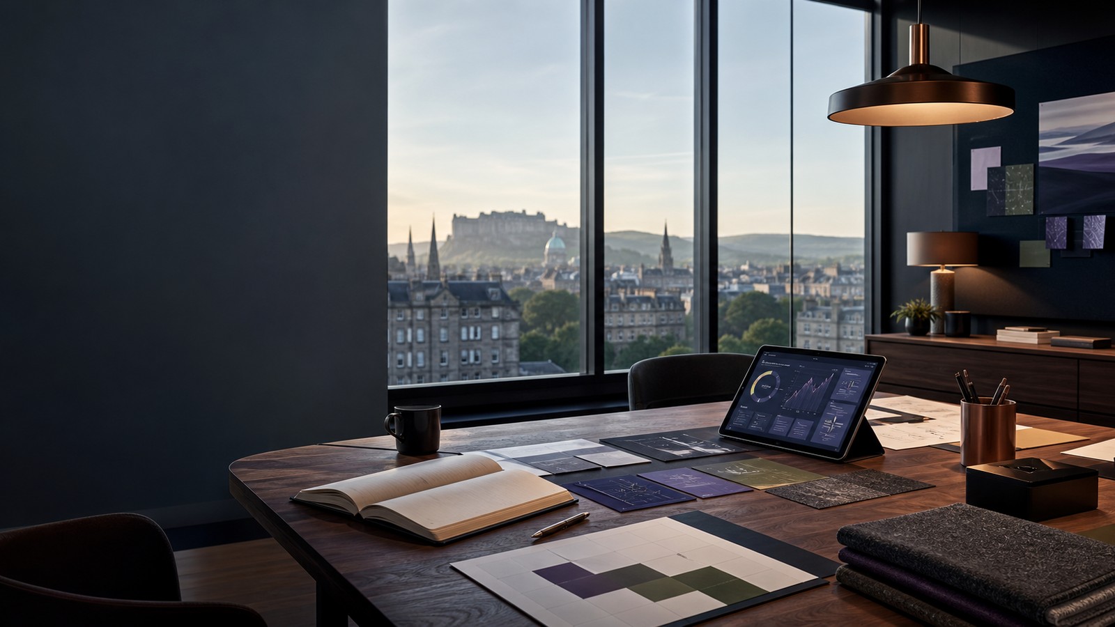 A contemporary Edinburgh strategy studio overlooking the city